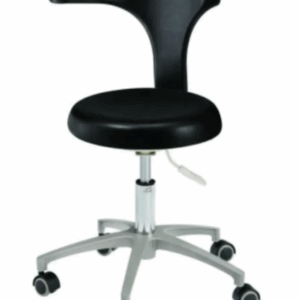 Taburete clínico - Silla, patas metálicas. Negro (P15)